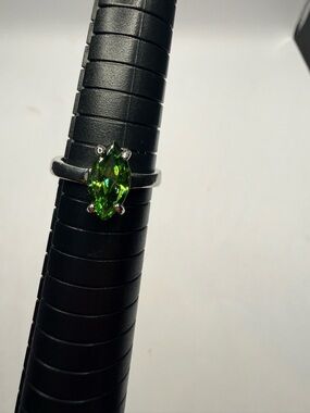 Green Marquise Crystal Solitaire Ring - Women Jewelry